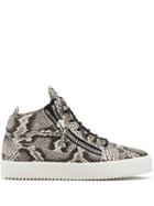 Giuseppe Zanotti Kriss Python-effect Sneakers - Brown