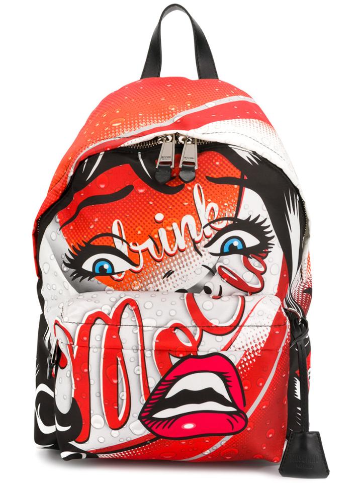 Moschino Drink Print Backpack - Multicolour