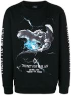 Marcelo Burlon County Of Milan Dragon Print Sweatshirt - Black
