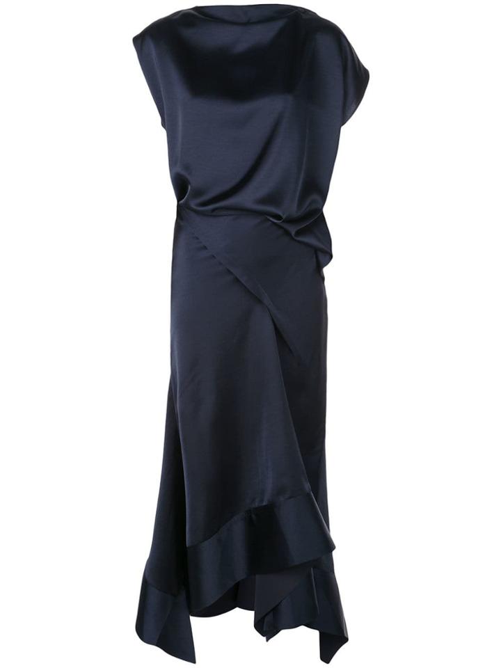 Acler Draped Evening Dress - Blue