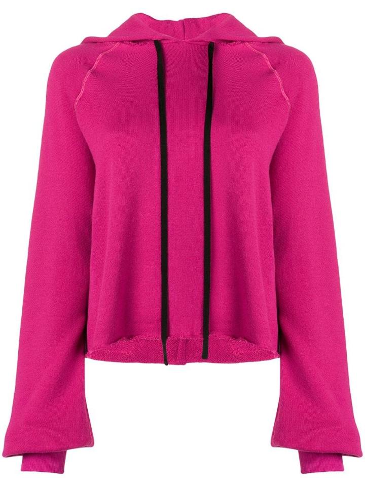 Unravel Project Ripped Detail Hoodie - Pink