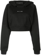 1017 Alyx 9sm Logo Print Cropped Hoodie - Black