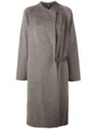 Helmut Lang Shaggy Long Coat, Women's, Size: Small, Green, Cotton/cupro/wool/alpaca