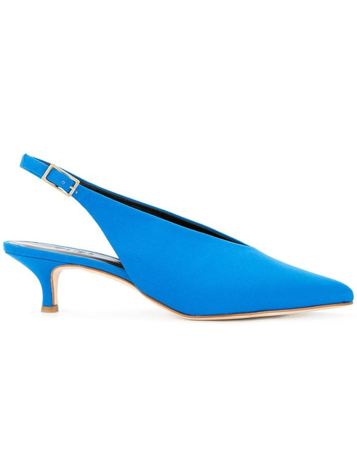 Tibi Lia Slingback Heels - Blue