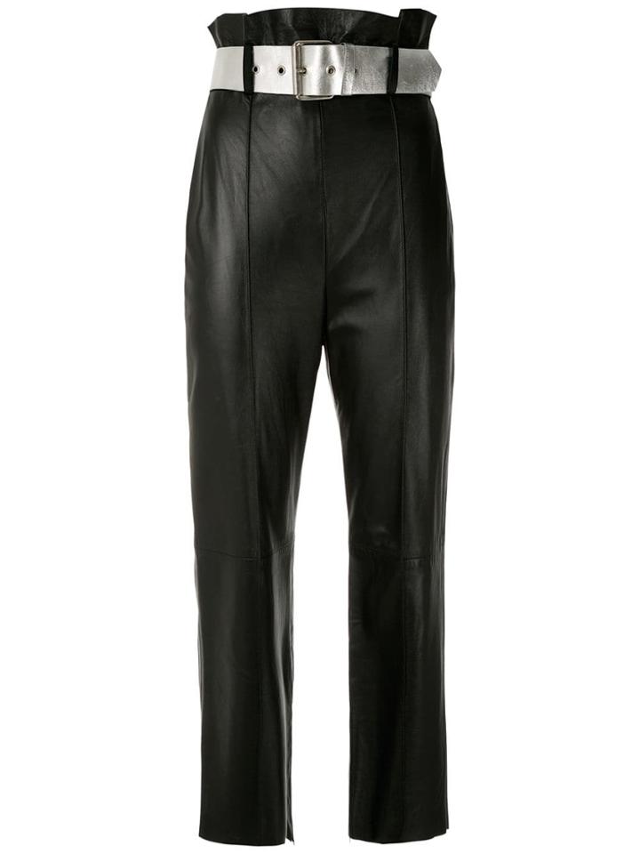 Nk Clochard Leather Pants - Black