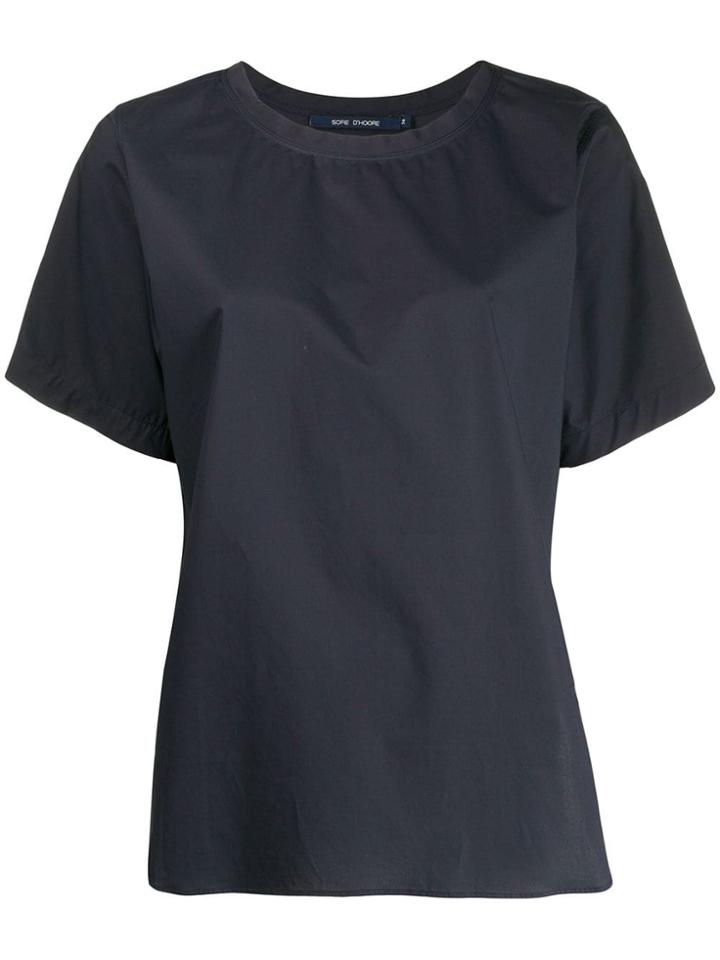 Sofie D'hoore Short-sleeve Flared Blouse - Blue