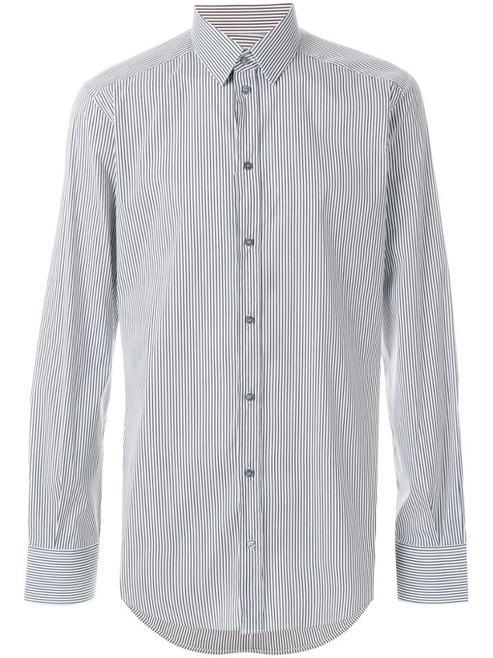 Dolce & Gabbana Striped Slim Fit Shirt - Black
