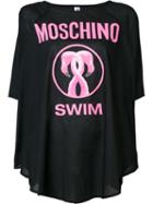 Moschino Flamingo Print Cover-up, Women's, Size: Large, Black, Cotton