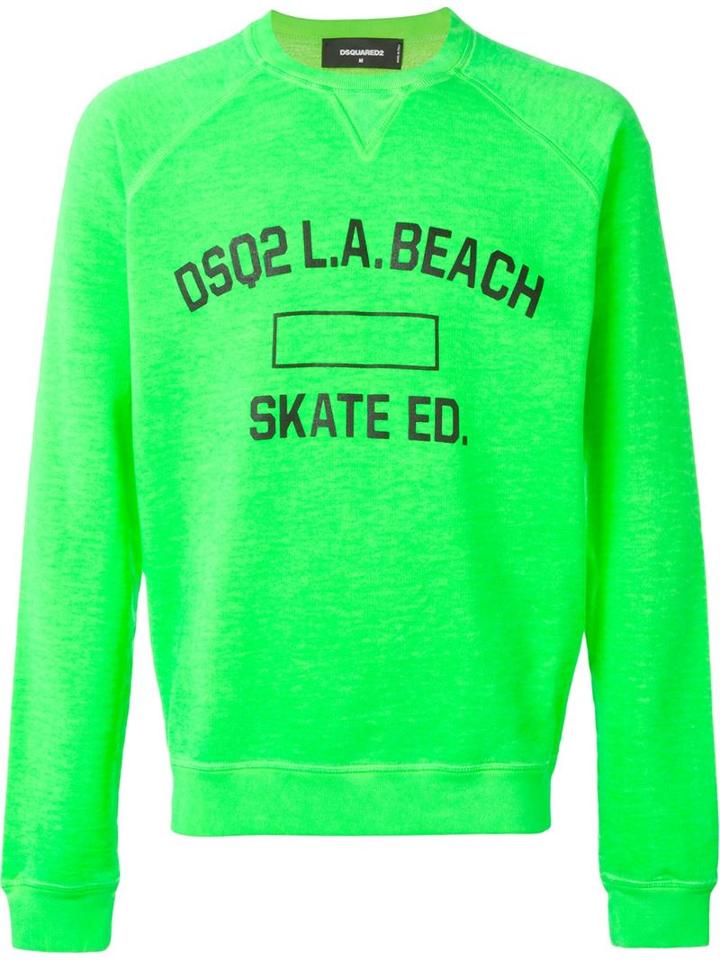 Dsquared2 Logo Sweatshirt, Men's, Size: Large, Green, Cotton