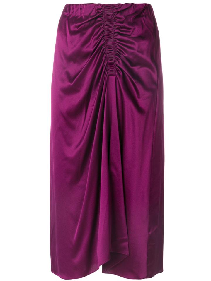 Theory Ruched Front Skirt - Pink & Purple