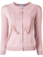 Prada Bib Front Cardigan - Pink & Purple