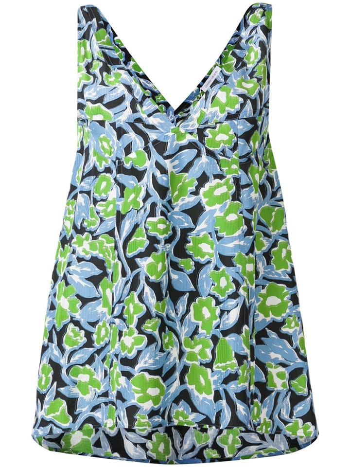 Christian Wijnants Floral Print V-neck Blouse - Green