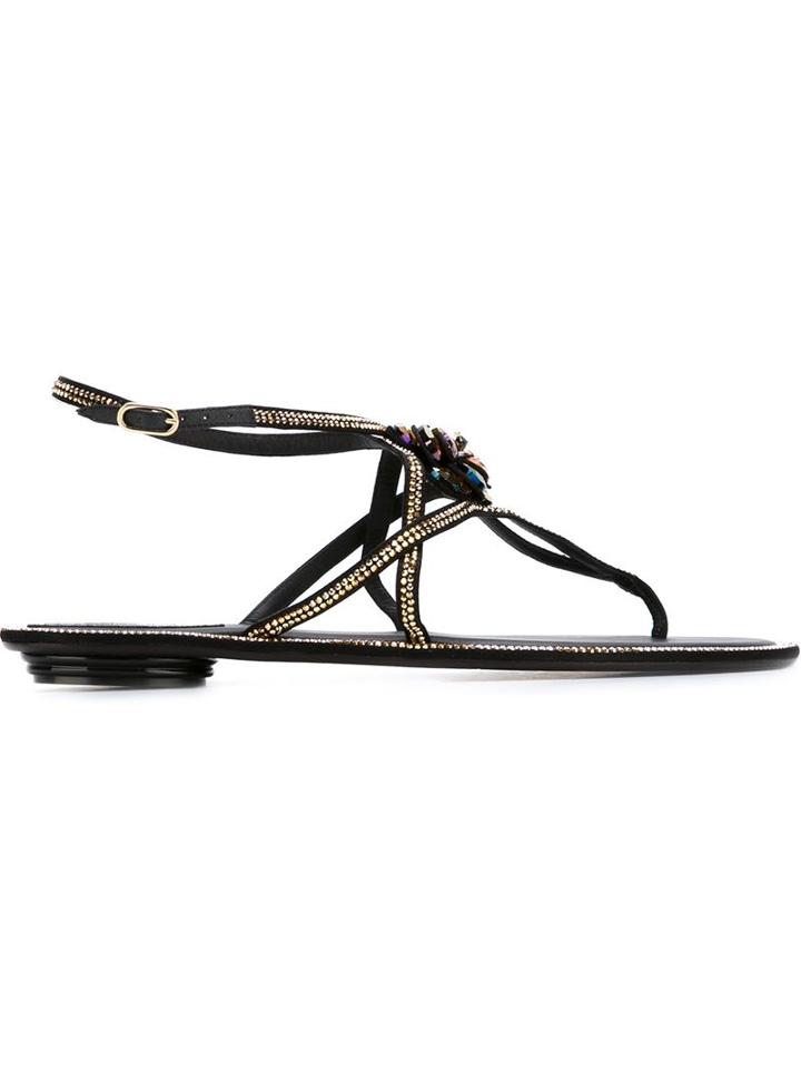 René Caovilla Crystal-embellished Sandals