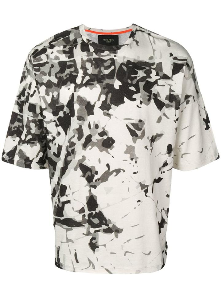 Mr & Mrs Italy Camouflage Print T-shirt - White