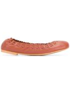 See By Chloé Gathered Ballerinas - Brown