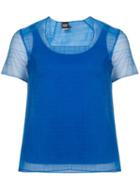 Fernanda Yamamoto Layered T-shirt, Women's, Size: Medium, Blue, Polyester/polyamide/spandex/elastane