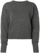 Theory Cashmere Drop Shoulder Sweater - Grey