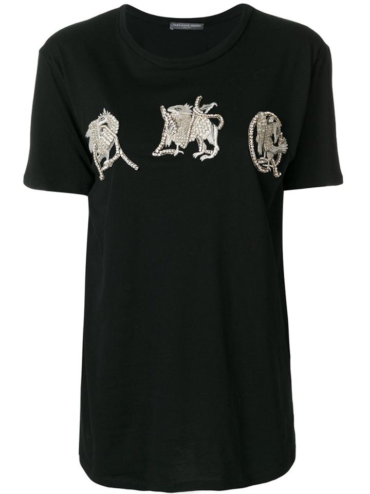 Alexander Mcqueen Embellished T-shirt - Black