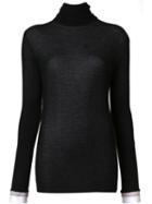 By. Bonnie Young Contrast Trim Jumper, Women's, Size: Large, Black, Silk/cashmere
