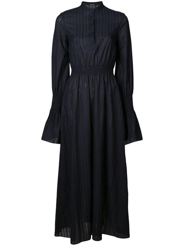 Adam Lippes Smocked Waist Long Dress - Blue