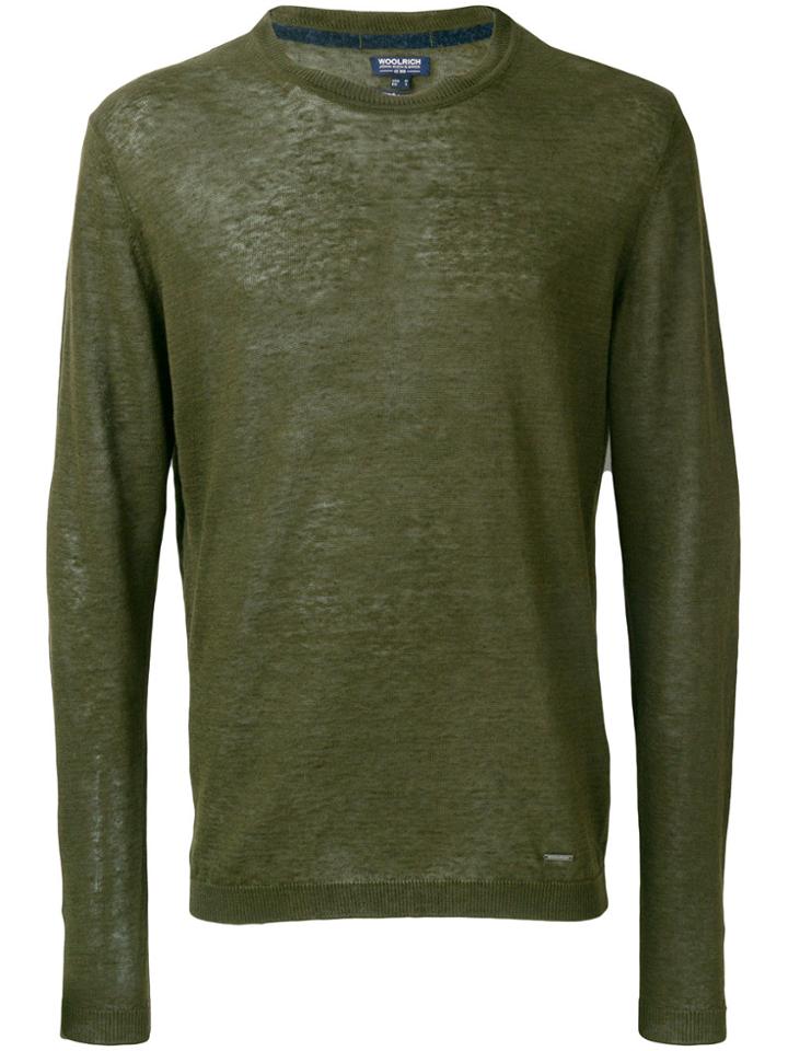 Woolrich Long-sleeve Fitted Sweater - Green