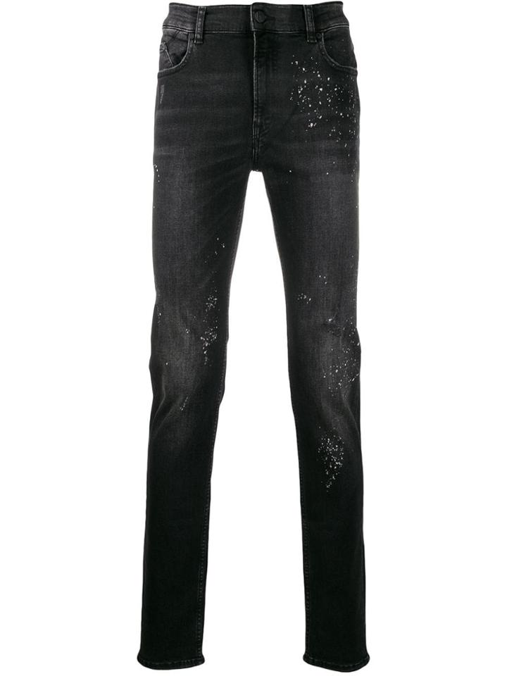 Karl Lagerfeld Splatter-effect Jeans - Black