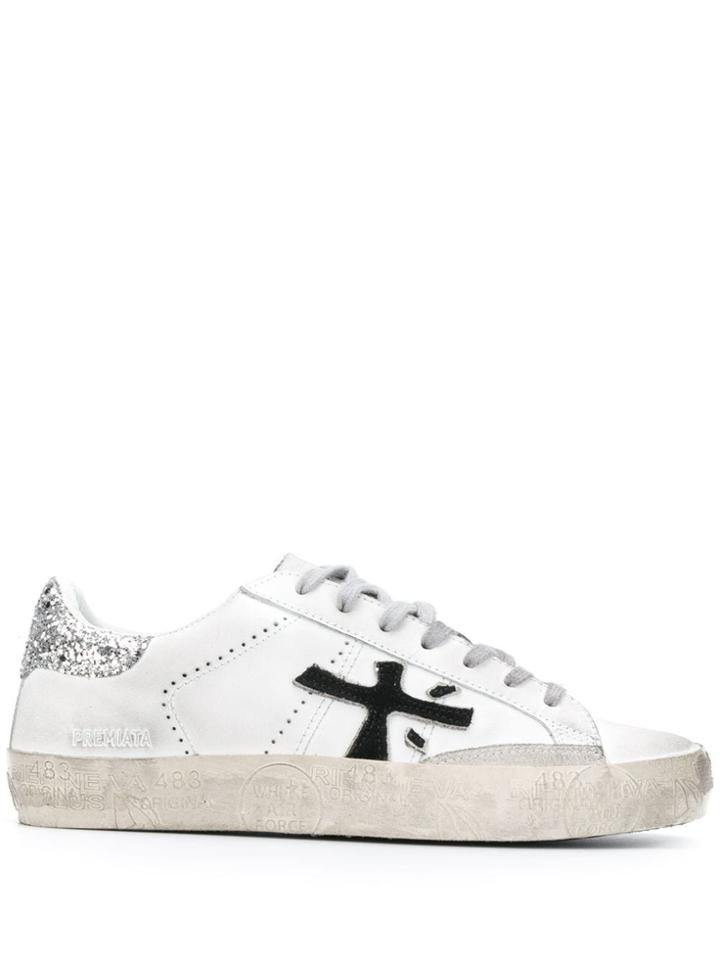Premiata Side Logo Sneakers - White