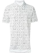 Givenchy Geometric Star Print Polo Shirt, Men's, Size: Medium, White, Cotton