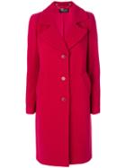 Twin-set - Single Breasted Coat - Women - Polyamide/polyester/wool - 40, Pink/purple, Polyamide/polyester/wool