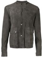 Salvatore Santoro Buttoned Jacket, Men's, Size: 46, Brown, Leather