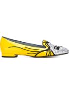 Chiara Ferragni Superhero Slippers, Women's, Size: 38, Yellow/orange, Leather