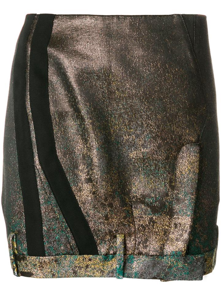 A.f.vandevorst Deconstructed Metallic Skirt