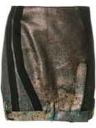 A.f.vandevorst Deconstructed Metallic Skirt