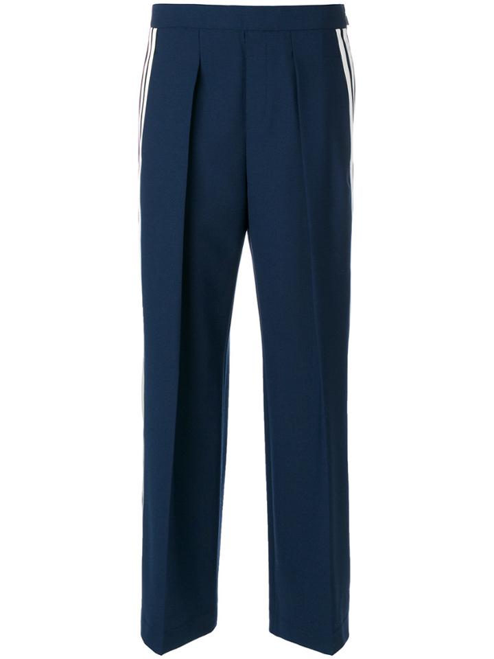 Neil Barrett Wide Leg Track Pants - Blue