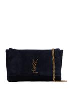 Saint Laurent Kate Suede Shoulder Bag - Blue