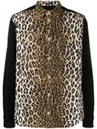 Versace Animal Print Shirt Jacket - Neutrals