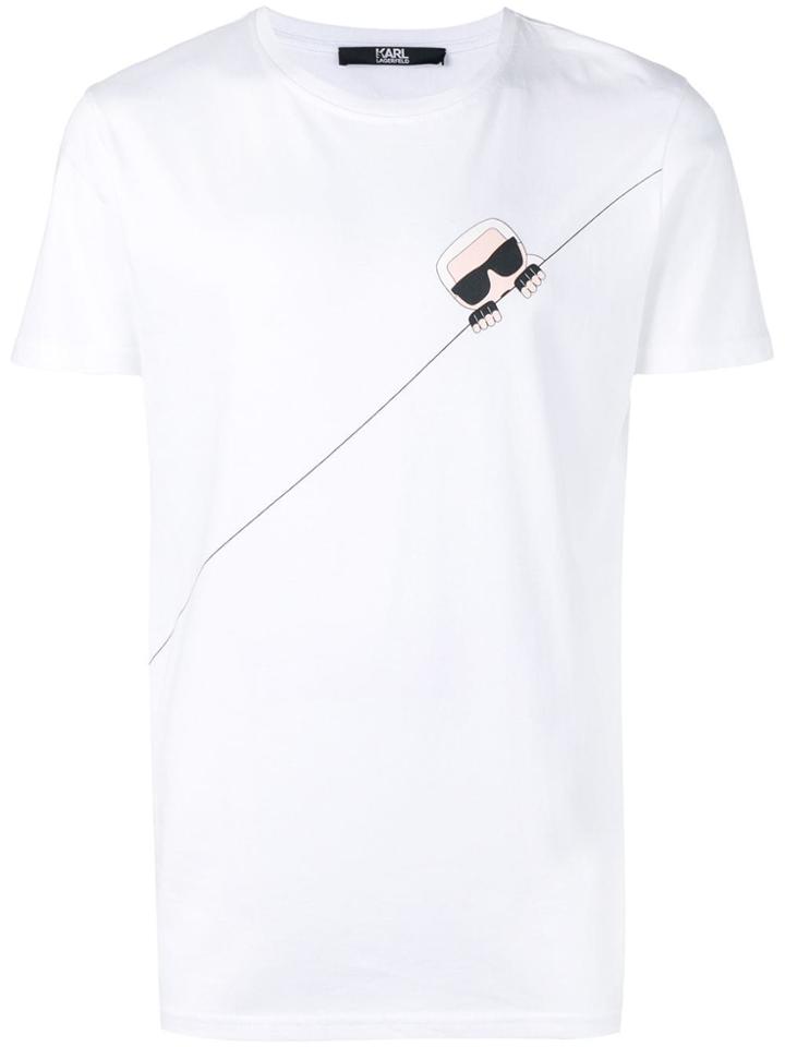 Karl Lagerfeld Ikonik Karl Seam T-shirt - White