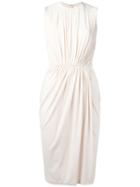 Givenchy - Gathered Detail Shift Dress - Women - Polyamide/spandex/elastane/viscose - 40, Pink/purple, Polyamide/spandex/elastane/viscose