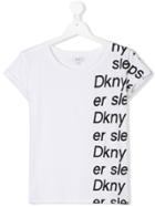Dkny Kids Teen Logo Print T-shirt - White