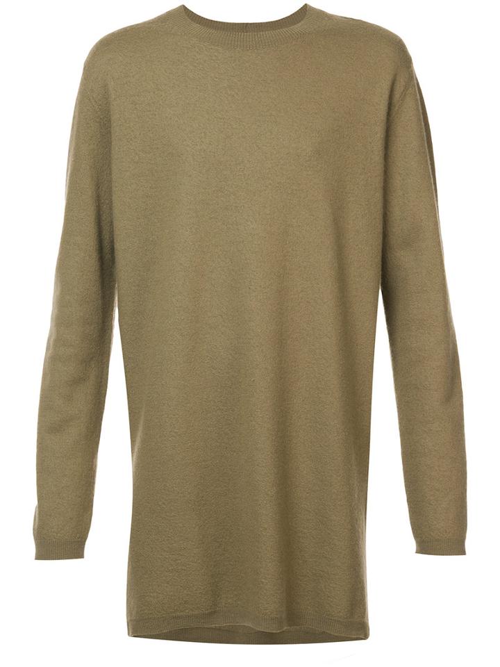 Rick Owens - Cashmere Crew Neck Jumper - Men - Cashmere - 48, Brown, Cashmere