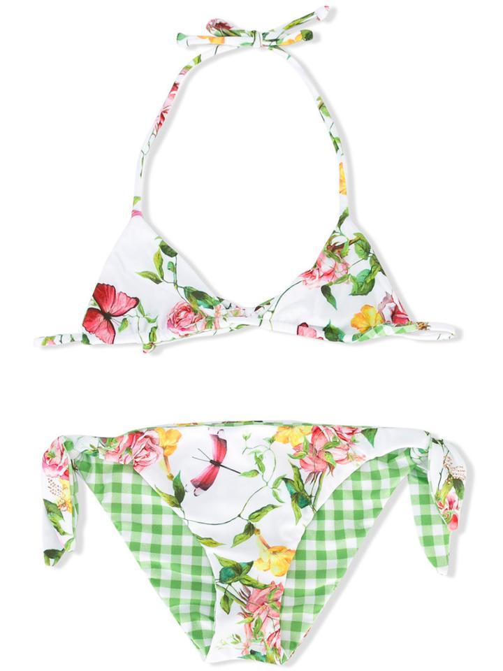 Monnalisa Reversible Bikini Set, Girl's, Size: 12 Yrs, White