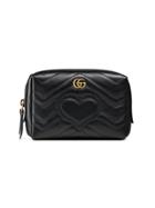 Gucci Black Gg Marmont Leather Cosmetic Case