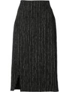 Protagonist Striped Pencil Skirt, Women's, Size: 6, Black, Cotton/viscose