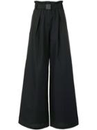 No21 Belted Palazzo Trousers - Black