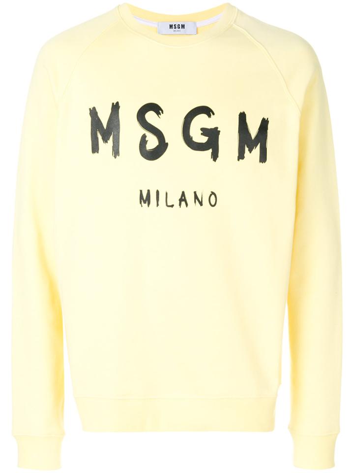 Msgm Branded Sweatshirt - Yellow & Orange