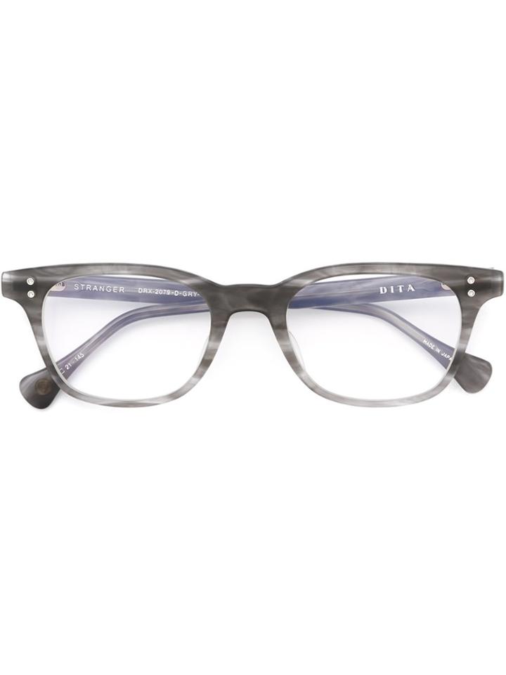 Dita Eyewear Oval Frame Glasses - Grey