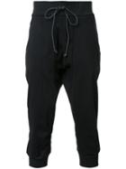 Kazuyuki Kumagai Drop Crotch Pants, Men's, Size: 1, Black, Cotton/nylon
