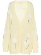 Miu Miu Sequin Embroidered Oversized Cardigan - Neutrals