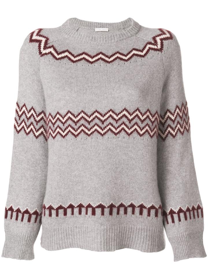 Borgo Asolo Zig Zag Knit Jumper - Grey
