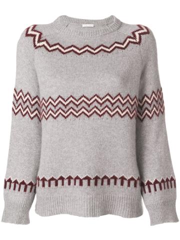 Borgo Asolo Zig Zag Knit Jumper - Grey